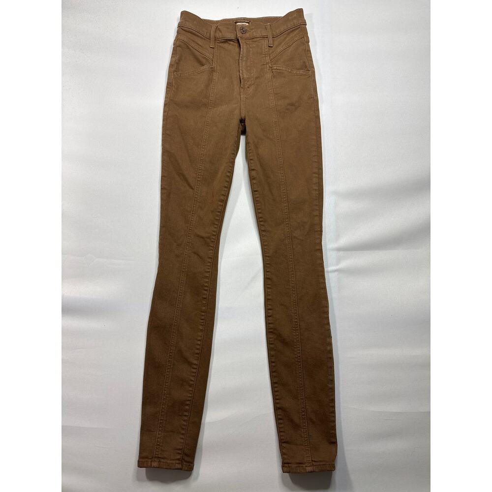 Mother Women's The Seamed Swooner Skimp Brown Denim Jeans - Size 24 (24x30)